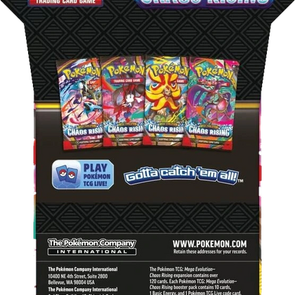 Pokemon TCG - Mega Evolution - Chaos Rising (ME4) - Sleeved Booster Pack (Engels)