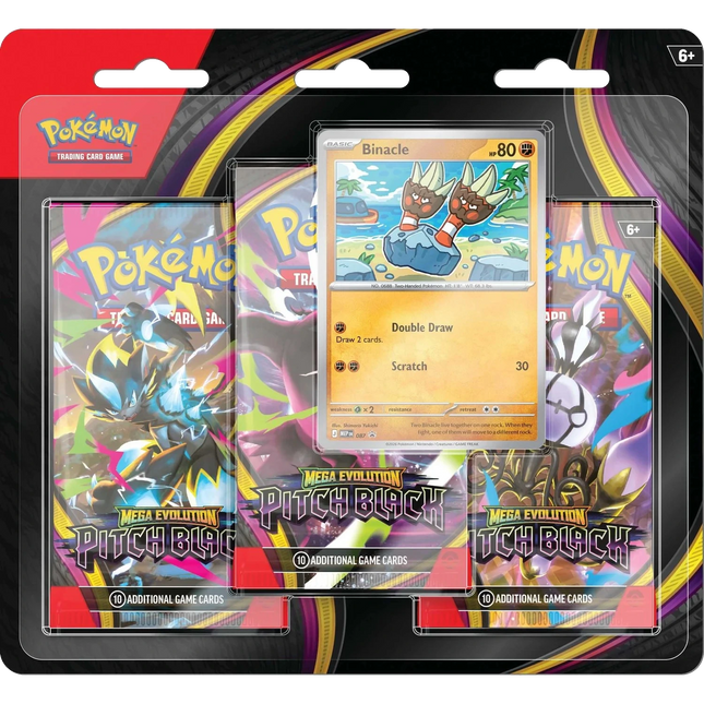 Pokemon TCG - Mega Evolution - Pitch Black (ME5) - 3-Pack Blister (Engels)