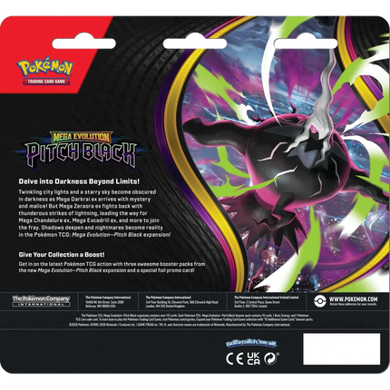 Pokemon TCG - Mega Evolution - Pitch Black (ME5) - 3-Pack Blister (Engels)